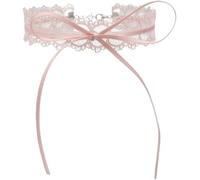 XFSRG Collar de Encaje Rosa para Mujer con Lazo Collar Gótico Vintage Accesorio Elegante para Fiesta Regalo Original para Mujer