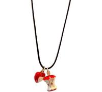 XFSRG Collar de Manzana Mordida para Mujer Colgante de Fruta Unisex con Diseño Único Joyería Moderna para Todas las Ocasiones