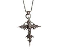 XFSRG Collar Gótico de Halloween con Colgante de Cruz Esqueleto para Hombre Mujer Estilo Retro y Misterioso para Fiestas y Eventos Especiales