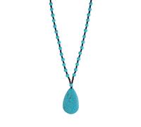 XFSRG Collar Mujer Cadena Plata con Colgante Turquesa - Gargantilla Elegante para - Collar Hombre y Mujer Estilo Bohemio