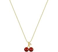 XFSRG Collar Mujer Cereza Dorado Singularu Elegante Diseño de Moda para Todas las Ocasiones