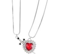 XFSRG Collar Mujer con Colgante de Corazón y Espada, Cadena de Plata, Gargantilla Elegante para Regalo, Joyería de Moda para Todas las Ocasiones