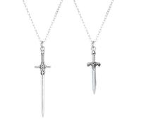 XFSRG Collar Mujer Hombre Cadena Plata Colgante Espada Gargantilla Moda Vintage