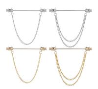XFSRG Conjunto 4 Pines para Cuello de Camisa Variantes Detalles Finos que Realzan la Elegancia del Cuello Ropa Trabajo Casual o Eventos Especiales