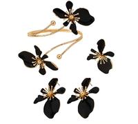 XFSRG Conjuntos de Joyas para Mujer y Niñas Acero Inoxidable Chapado en Oro Plata Colgante Collar Pendientes Pulsera Anillo Fiesta Boda Nupcial Dama de Honor