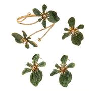 XFSRG Conjuntos de Joyas para Mujer y Niñas Acero Inoxidable Chapado en Oro Plata Colgante Collar Pendientes Pulsera Anillo Fiesta Boda Nupcial Dama de Honor