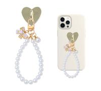 XFSRG Cordón para Móvil Diseño de Burbujas Perlas Cinta Colgar Cuerda Móvil Colgar con Mosquetón Dorado Elegante Accesorios para Teléfono Correa Universal Estilo Pulsera (Oro, A)