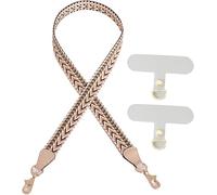 XFSRG Correa Ajustable Patrón Zigzag Cinta Larga Bolso Bandolera Tarjetero Transparente Hebilla Dorada