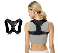 XFSRG Corrector Postura Espalda Correas Cruzadas para la Espalda Soporte Ergonómico Previene Encorvamiento y Hombros Caídos Uso Diario en Casa Gimnasio o Caminatas(Negro)