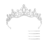 XFSRG Cristales de Agua Tiara Mujer Lujosos y Brillantes Corona con Horquillas Adornos para el Cabello para Bodas