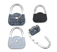 XFSRG Cuelga Bolsos Mesa Colgador de Bolsos Plegable Antideslizante Portátil y Práctico para Escritorio Oficina y Restaurante Regalos Creativos para Mujeres (B)