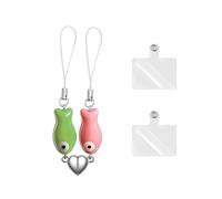 XFSRG Cuerda Para Móvil Colgante Pareja Peces Colores Con Corazón Cordón Movil Colgar Decorativo Cordon Para Movil Bonito Para Teléfonos y Accesorios Ideal Para Parejas y Amigos (Verde+Rosa)