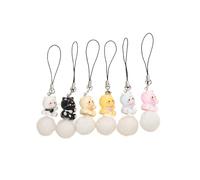 XFSRG Cuerda para Móvil con Colgante de Gato de Suerte y Pompones Cordón para Móvil Decorativo Accesorios de Teléfono Encantadores Ideal para Mujeres y Niñas