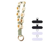 XFSRG Cuerda para Móvil de Flores Hechas a Mano Cordón para Colgar Móvil de Ganchillo Colgante para Móvil de Diseño Floral Accesorios Móviles para Mujeres y Niñas (Flor blanca)