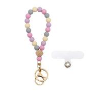 XFSRG Cuerda para Movil de Perlas Coloridas Accesorios Movil Modernos Cordon para Movil con Diseño Elegante para Mujeres y Niñas (B)