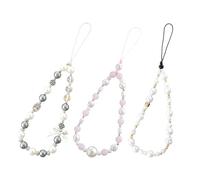 XFSRG Cuerda para Movil Perlas Colgantes Perlas Decorativos Móvil Correa Teléfono Charm Elegante Adorno Celular Accesorios Lazo Cristal