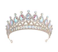 XFSRG Diamantes Tiara Mujer Brillo Moderna y Lujosa Corona Princesa Ideal para Fiestas Cumpleaños y Banquetes