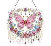 XFSRG Diamond Painting Mariposa Diseño Flor Amor Corazón Colgante Girasol DIY Colgante Decoración Para Casa Oficina