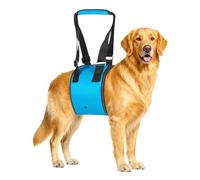 XFSRG Eslinga de Transporte para Perros Ajustable Arnés 2 en 1 de Ayuda para Levantar Arnés de Rehabilitación de Apoyo para Perros Pequeños Medianos (Azul M)