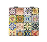 XFSRG Espejo de Maquillaje Compacto Doble Cara Cuadrado diseño Tablero ajedrez con Aumento Espejo portátil Accesorio de Moda para Mujer Elegante