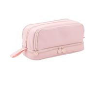 XFSRG Estuche Escolar de Gran Capacidad Estuche Escolar Extensible con con 4 Compartimentos Pencil Case para Suministros de Escolares y Oficina Niñas y Niños (Rosa)
