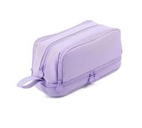 XFSRG Estuche Escolar de Gran Capacidad Estuche Escolar Extensible con con 4 Compartimentos Pencil Case para Suministros de Escolares y Oficina Niñas y Niños (Morado)