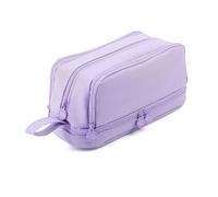 XFSRG Estuche Escolar de Gran Capacidad Estuche Escolar Extensible con con 4 Compartimentos Pencil Case para Suministros de Escolares y Oficina Niñas y Niños (Morado)