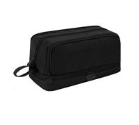 XFSRG Estuche Escolar de Gran Capacidad Estuche Escolar Extensible con con 4 Compartimentos Pencil Case para Suministros de Escolares y Oficina Niñas y Niños (Negro)