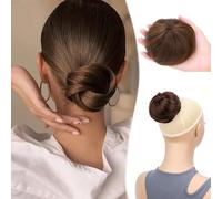 XFSRG Extensión de Cola de Caballo Moños Postizos Pieza de Cabello Sintético Liso Moño Postizo pelo Natural Accesorios de Cabello Elástico para Mujer（Marrón claro）