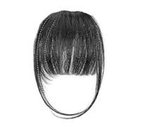 XFSRG Extensiones De Cabello Natural Flequillo Clip-In Para Mujer Realista Y Fácil De Usar Perfecto Para Cambios De Estilo Rápidos (Naturschwarz)