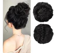 XFSRG Extensiones pelo Natural Alambre de alta Temperatura Diseño Desordenado y Esponjoso Peluca de Cogollos Redondeados Adecuada para Familiares y Amigos