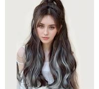 XFSRG Extensiones Pelo Natural Mujer Colorido Rainbow Highlights Hair Rizado Pieces Postiches Sintéticos para Niños Mujeres Niñas Fiesta Festival Cosplay