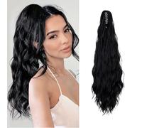 XFSRG Extensiones Pelo Natural Mujer con Clip de Gran Onda y Estilo Extensiones Caballo Elegancia para Diario Fiesta de Noche