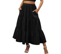 XFSRG Faldas Mujer Verano Elegante Falda Larga Mujer Moda Casual para Toda Ocasin