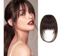 XFSRG Flequillo Postizo Pelo Natural Cabello Clip Extensiones Pelo Franja Frontal Accesorio Peinado para Mujeres el Uso Diario(Dorado)