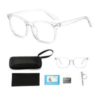 XFSRG Gafas Bloqueo Luz Azul Montura Cuadrada Filtro Luz Azul sin Graduar | para Ordenador Antifatiga Antireflejantes Gafas Blue Light para Mujer y Hombre Estilo Retro Transparente