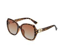XFSRG Gafas de sol Mujer y Hombre Vintage/Clásicos/Elegantes Polarizadas Gafas de Sol UV400 Protección para Conducir Running Pesca Viajes Sunglasses (Estampado de leopardo)