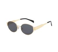 XFSRG Gafas de Sol Polarizadas Mujer Retro Ovaladas Moda UV Alta Protección Hombre y Mujer Playa Viajes(B)