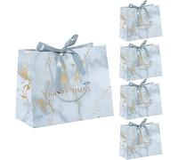 XFSRG Geschenktüten Kreative Marmorierte Geschenktüte Modische und Großzügige Papiertüten mit Henkel Fest und Schön Verwendet für Feiertagsgeschenke Geburtstagsgeschenke Partyzubehör(STYLE-1)