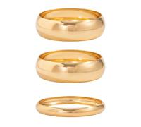 XFSRG Juego de 3 Pulseras Oversize Anchos Brazalete Statement Apilables Accesorio de Moda para el Día a Día Fiestas y Regalo （Oro）