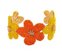 XFSRG Juego de Joyas para Mujer Vintage Pétalo Flor Conjunto Pulsera Hipoalergénico Declaración Juegos Joyas Regalo