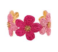 XFSRG Juego de Joyas para Mujer Vintage Pétalo Flor Conjunto Pulsera Hipoalergénico Declaración Juegos Joyas Regalo