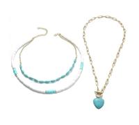 XFSRG Juegos de Joyas para Mujer Piedra Natural Collar y Pulsera Ajustables Accesorios Joyería Elegante para Baile de Graduación Fiesta (Type E)