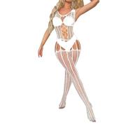 XFSRG Lingerie Sexy Mujer Eróticos Body Entero Malla Transparente Lenceria Hot Ropa Interior Picardias Conjunto Camisón Medias Integradas Diseño Atractivo Sensual