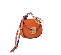 XFSRG Llavero de Mujer Elegante con Diseño de Mini Bolso Accesorio de Moda para Bolsos y Llaves Llavero de Piel con Detalles Dorados Ideal para Mujeres Modernas (Naranja)