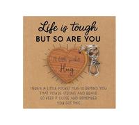 XFSRG Llavero de Pocket Hug Llaveros Corazón Llavero Curativo Bolso Colgante Colgante Motivación Despedida Compañero de Trabajo Regalo (A)