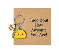 XFSRG Llavero de Taco Llaveros Originales Lindo Llavero Bolso Colgante Colgante Motivación Despedida Compañero de Trabajo Regalo (B)