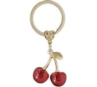XFSRG Llavero Elegante Colgante Cerezas Corazón Metálico Anillo Decorativo Accesorio Bolso Mujer