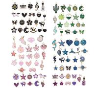 XFSRG Lote de 100 Charms Colgantes Esmaltados de Gota Coloridos Dijes para Collares Pulseras Pendientes Llaveros y Accesorios DIY de Joyería
