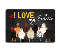 XFSRG Metal Retro Cartel de Gallinero Accesorios para Decoración de Granjas Estilo Rústico Vintage 20 x 30 cm